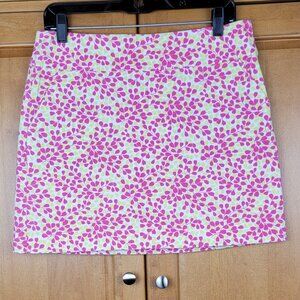 J. Crew Pink Yellow/Green White A-Line Mini Skirt With Pockets - 8